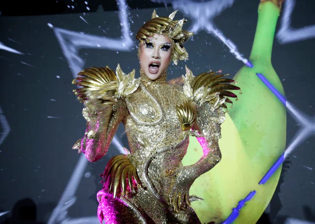 <p>Nymphia Wind performs during the RuPaul’s Drag Race Season 16 finale</p>