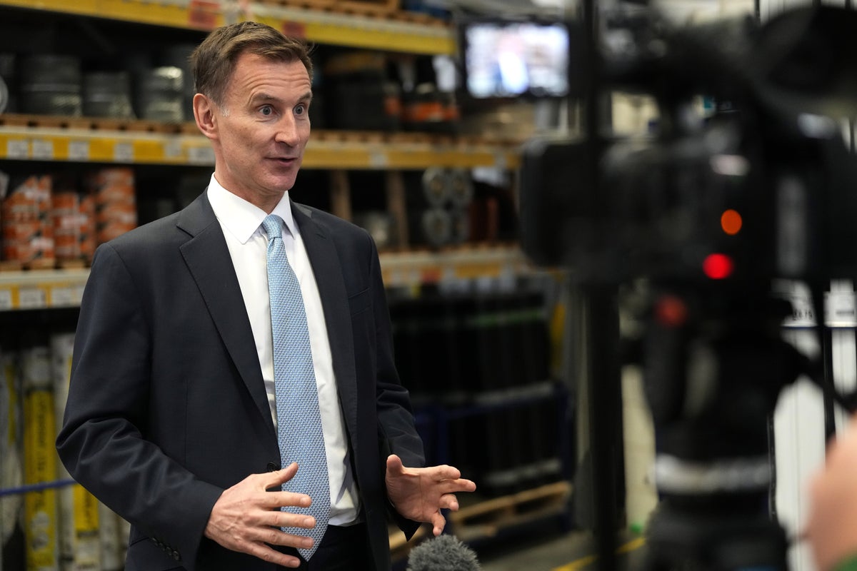 Watch live: Jeremy Hunt promises tax cuts if Tories win general election