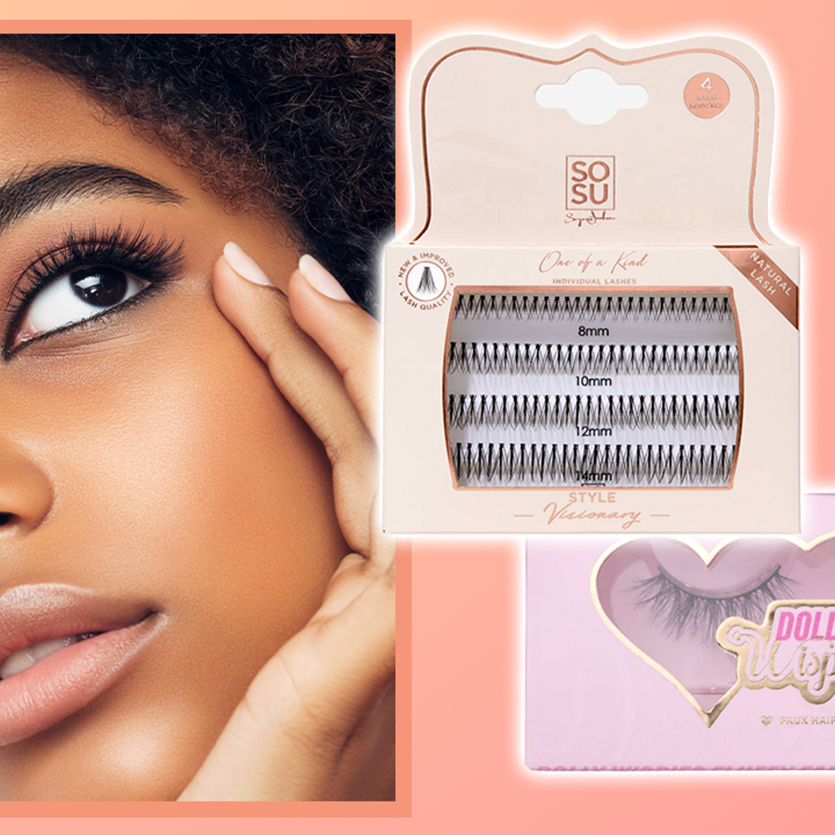 Unique False Lashes Natural Fake Eyelashes Kiss The New Natural False Eyelashes, Glowy