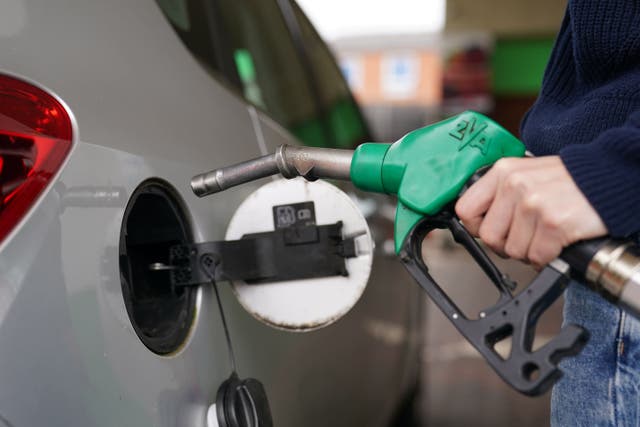 <p>Average petrol prices are exceeding 150p per litre for the first time since November last year, new figures show (Joe Giddens/PA)</p>
