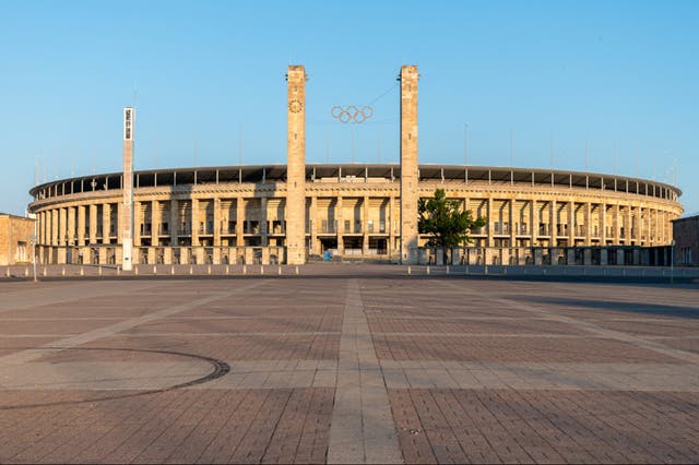 <p>Final countdown: Olympiastadion, Berlin, where the Euro 2024 final will be played on 14 July</p>