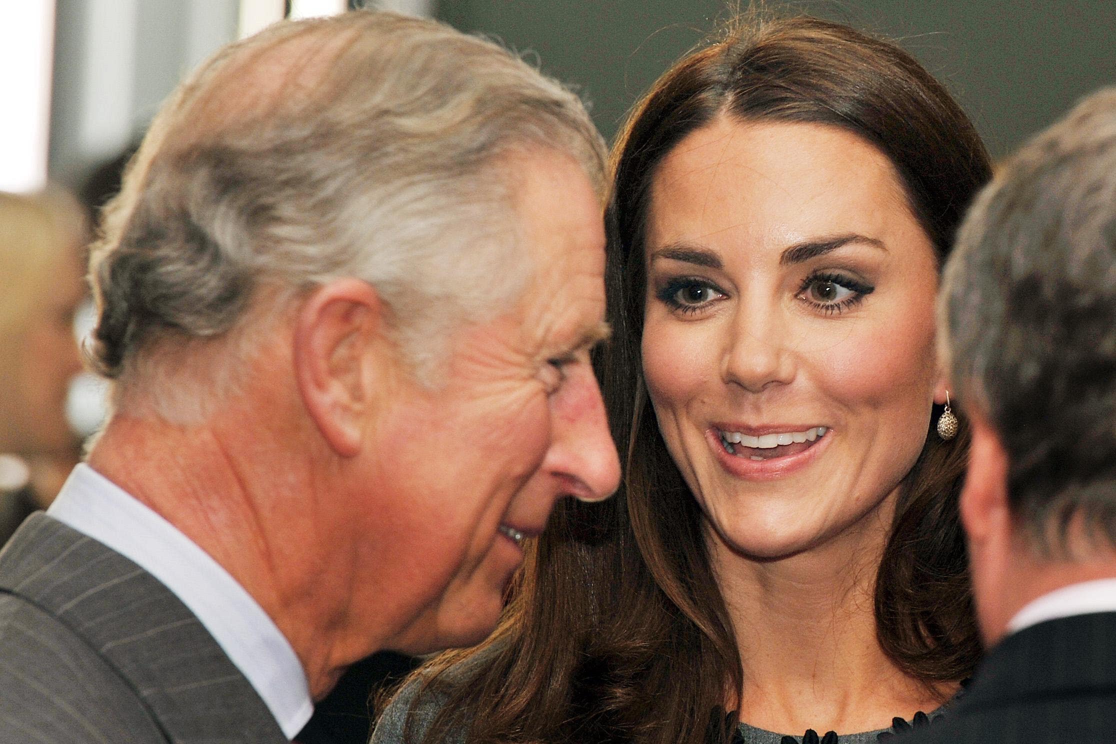 Kate with her father-in-law at Dulwich Picture Gallery in 2012 (John Stillwell/PA)