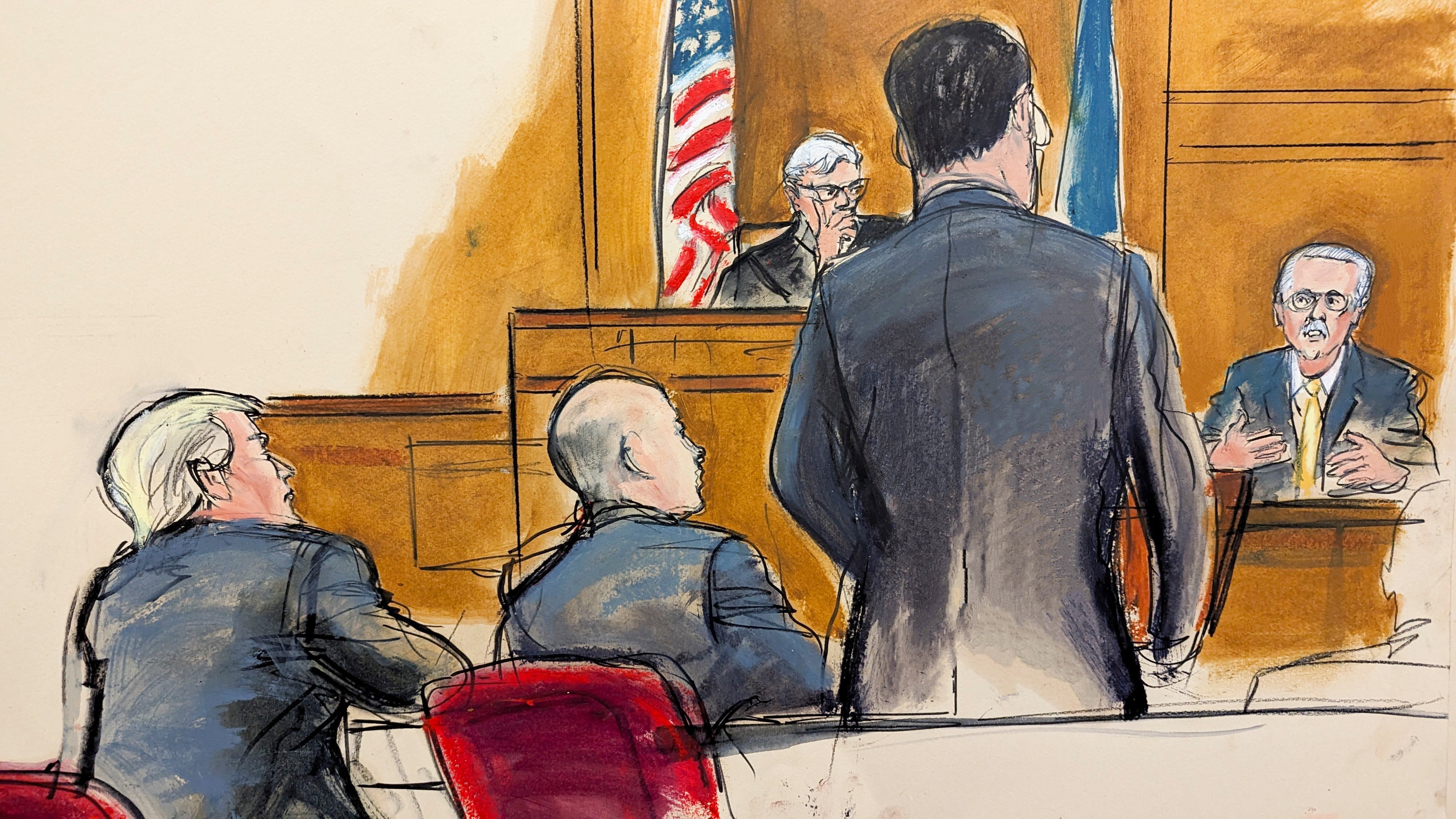 Pecker being questioned on the stand