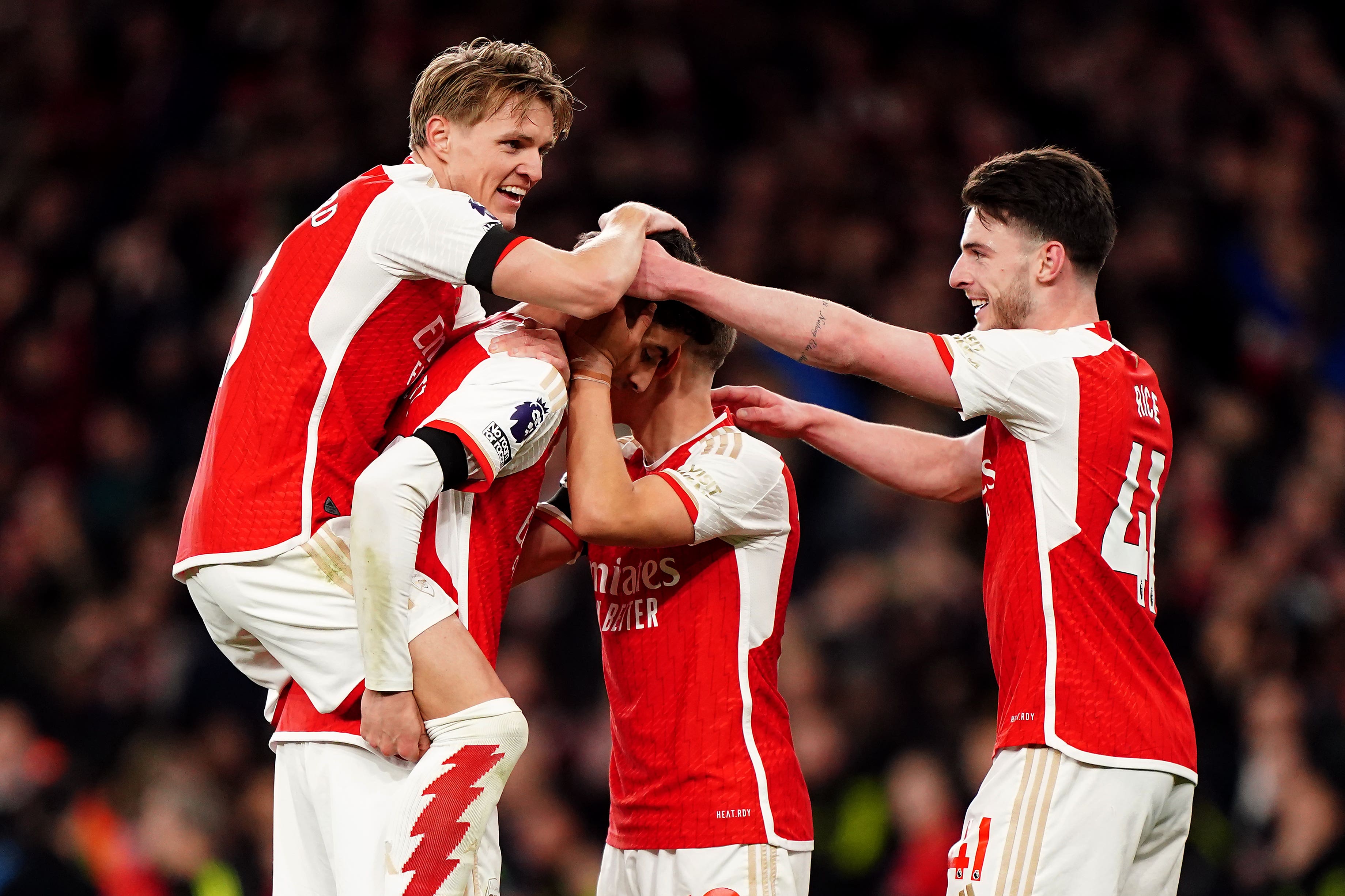 Kai Havertz, centre, left Chelsea for Arsenal last summer and scored twice against them