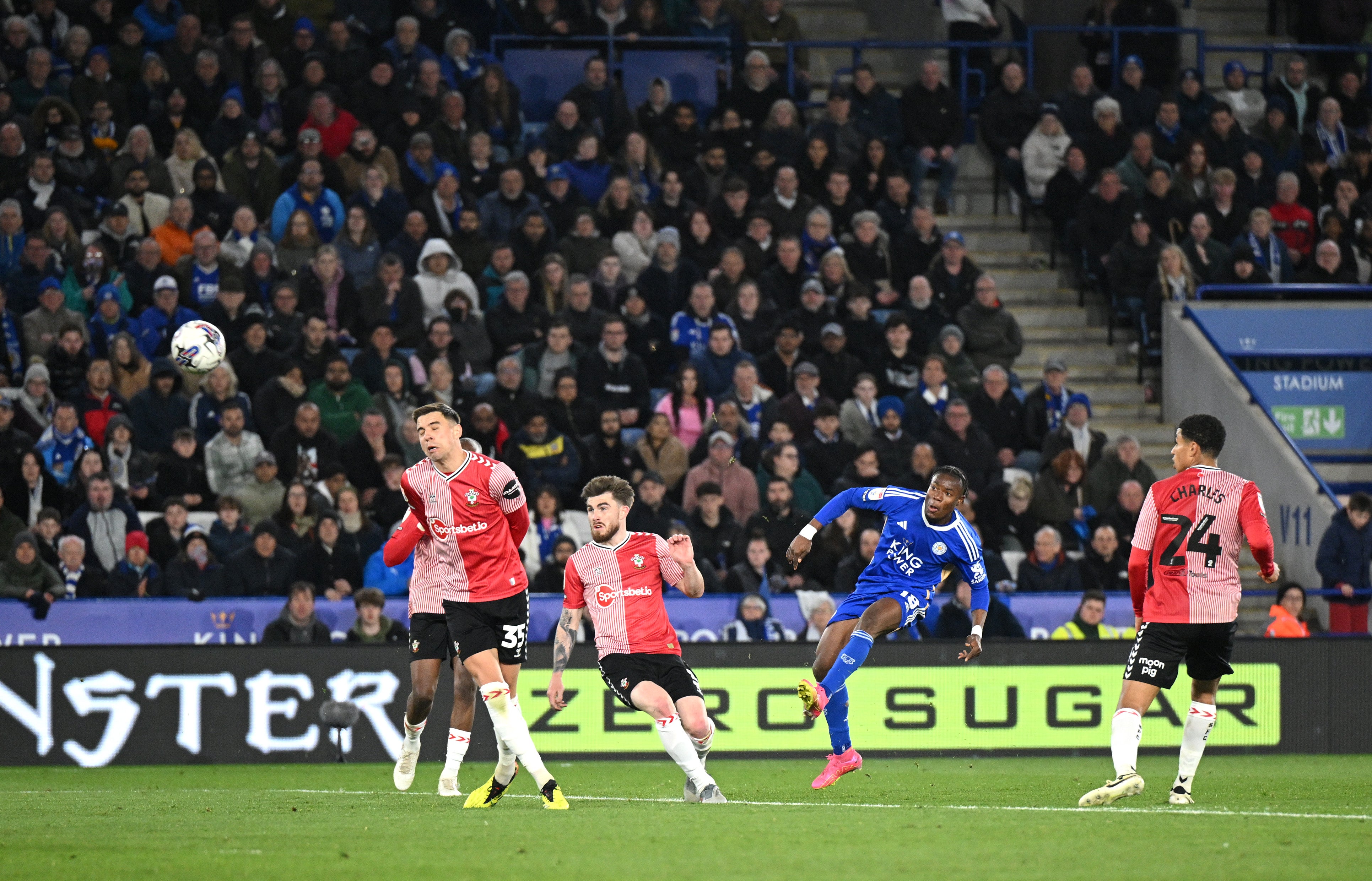 Abdul Fatawu scored three times as Leicester swept Southampton aside in the Championship