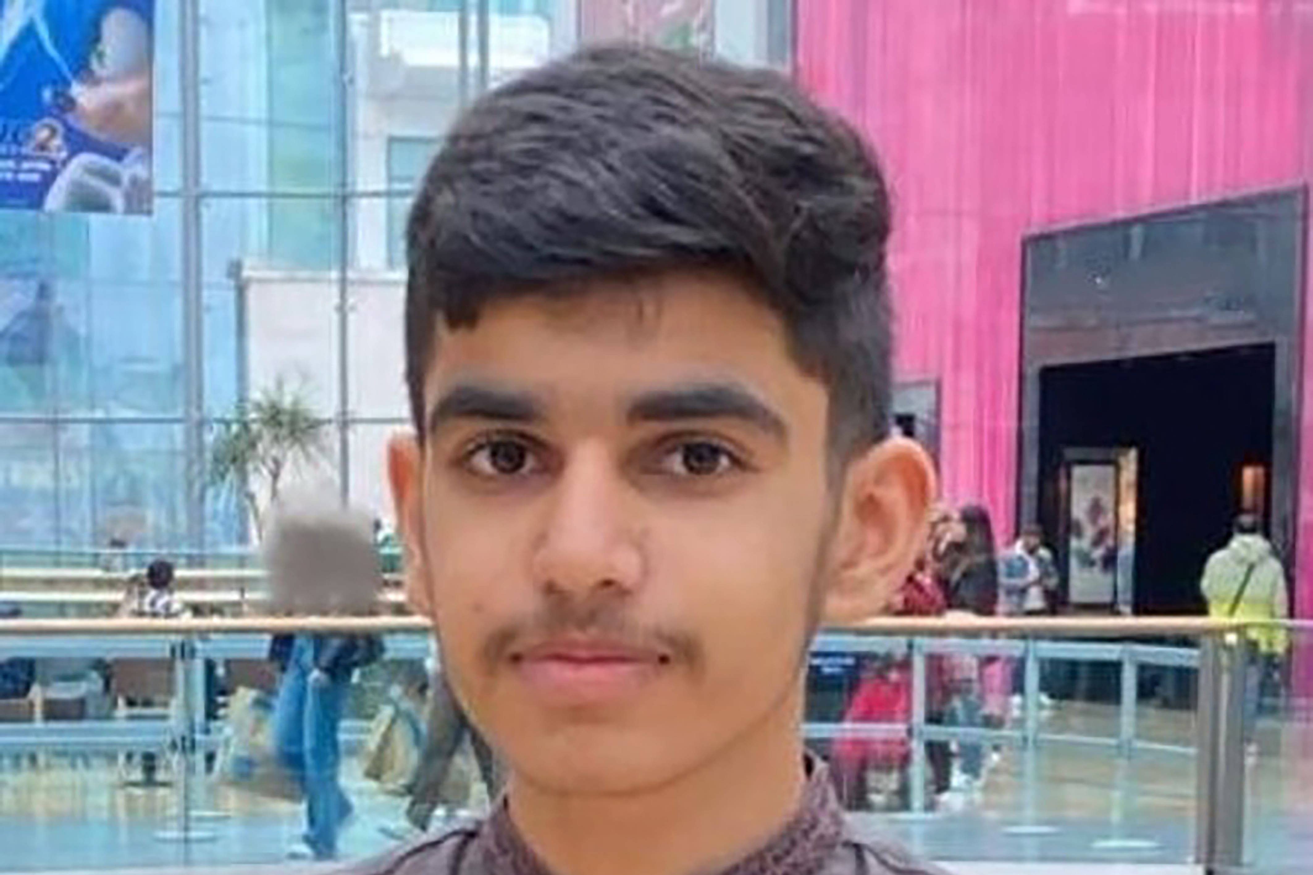 Muhammad Hassam Ali was fatally stabbed in Victoria Square, Birmingham, in January (West Midlands Police/PA)