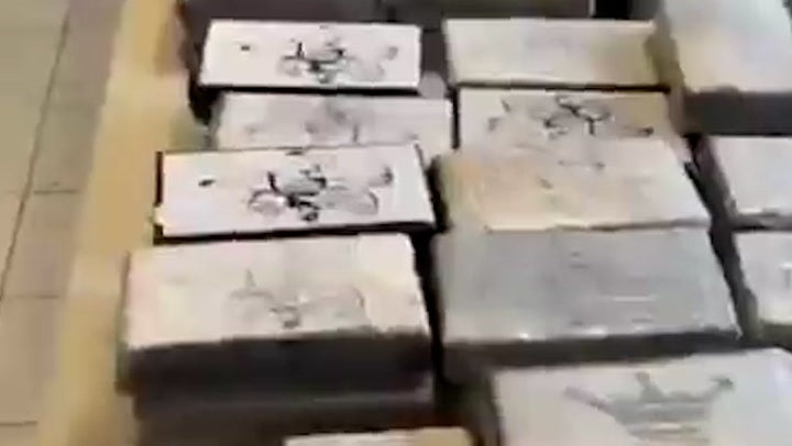 <p>£20 million of pure cocaine found hidden 30ft underwater in ship’s hull.</p>