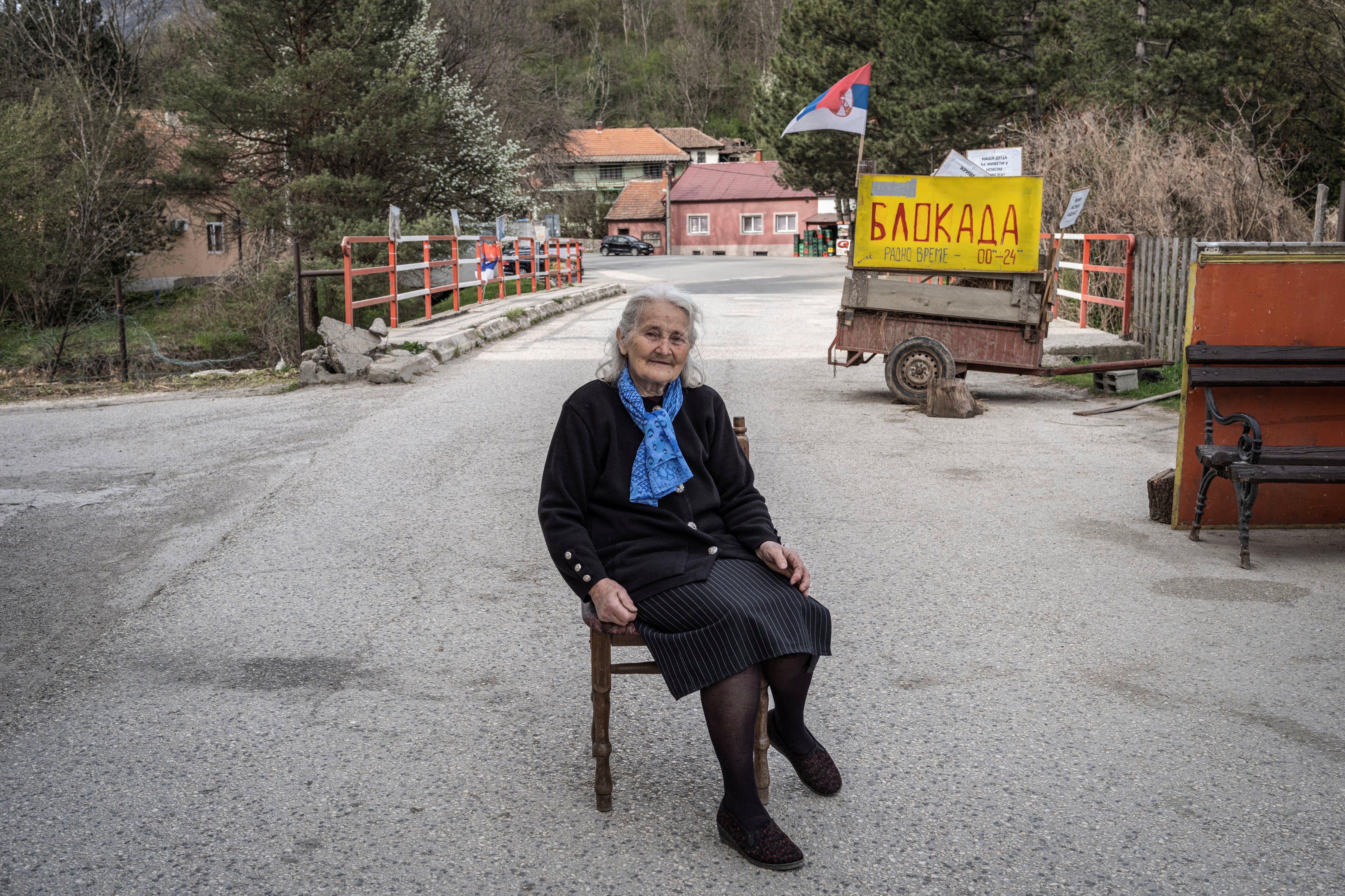Vukosava Radivojevic, 78: ‘We are forced to block the road because we are poisoned, everything is polluted, we can't grow vegetables any more. We just want to be safe, we earned that right’