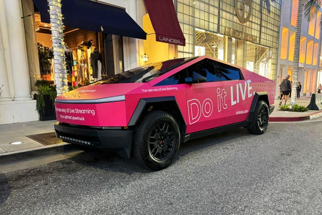 <p>A 2024 Tesla Cybertruck in Beverly Hills, California </p>