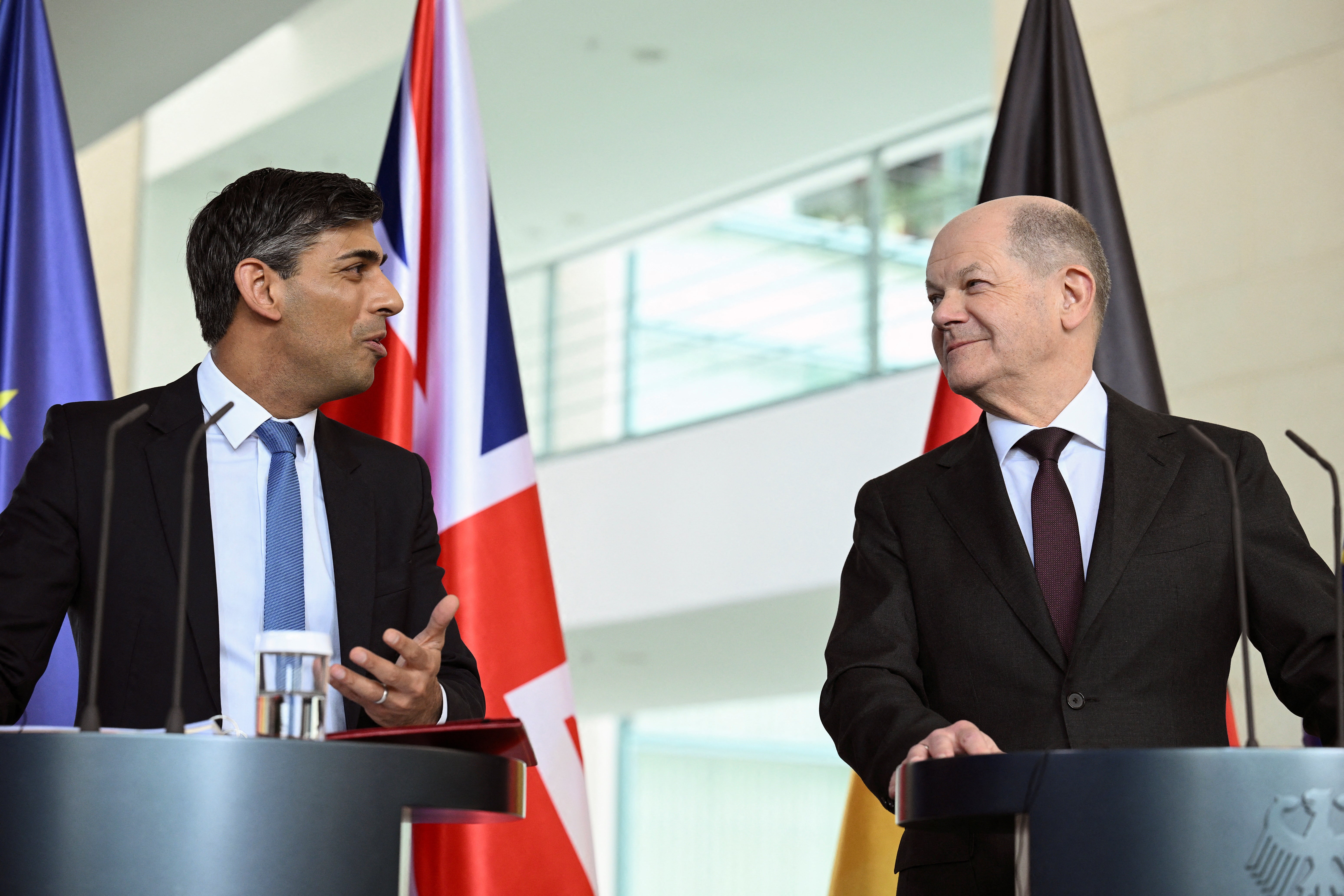 Joint press conference between Sunak and Scholz