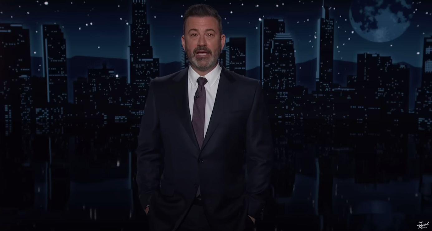 Late-night host Jimmy Kimmel criticised Donald Trump for lying about ‘a crowd that wasn’t there’