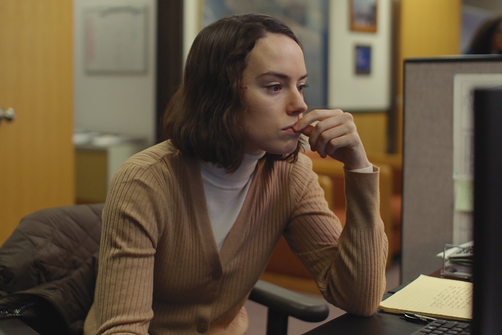 Desk becomes her: Daisy Ridley as office worker Fran in ‘Sometimes I Think About Dying'