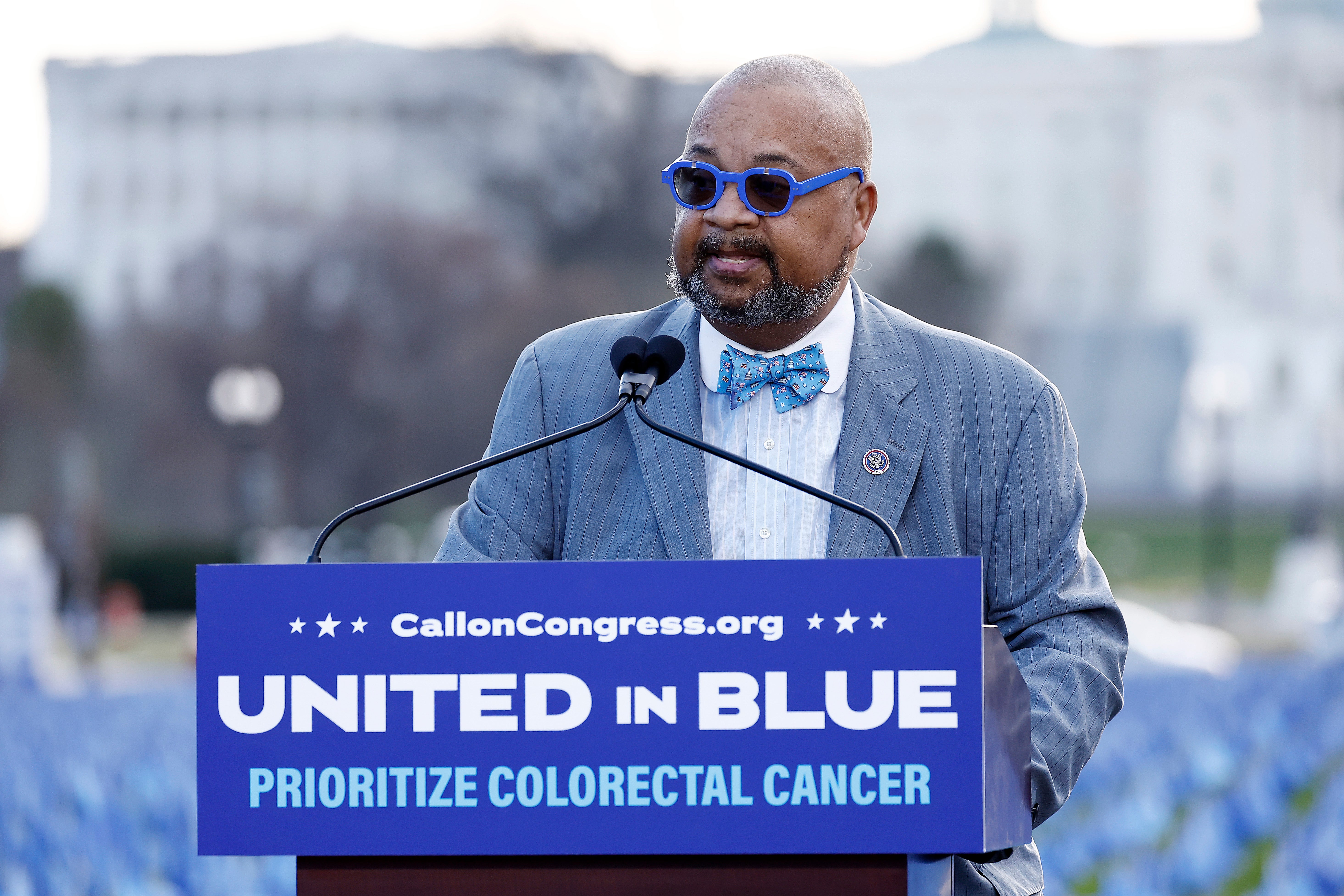 Rep Donald Payne, Jr. (D-NJ), pictured on 12 March 2024 in Washington, DC. He died on Wednesday aged 65