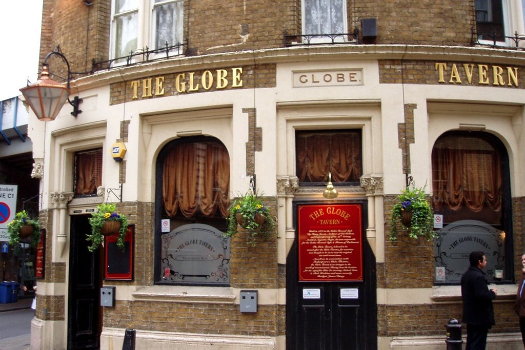 The Globe Tavern sits below Bridget’s flat
