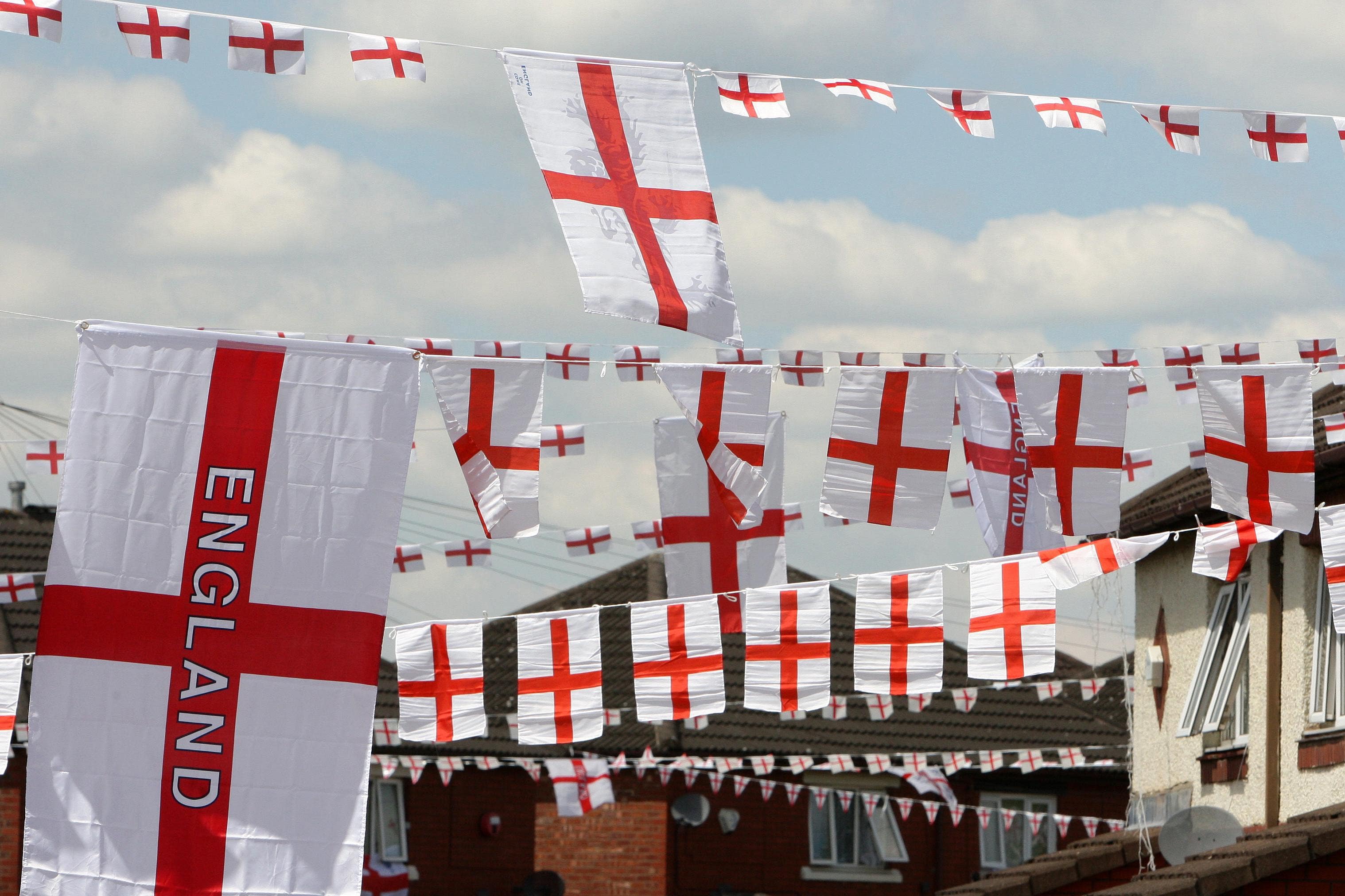 Penny Mordaunt accused Labour of sneering at the St George’s Cross flag (Dave Thompson/PA)