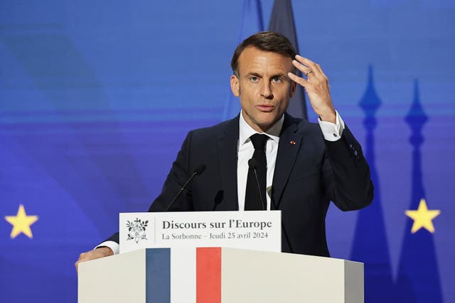 <p>French President Emmanuel Macron claimed Brexit had ‘impoverished’ Britain  </p>