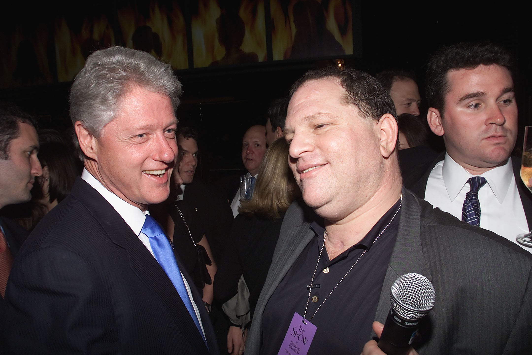 Weinstein, right, pictured with Bill Clinton in 2000, was once a powerful Hollywood producer