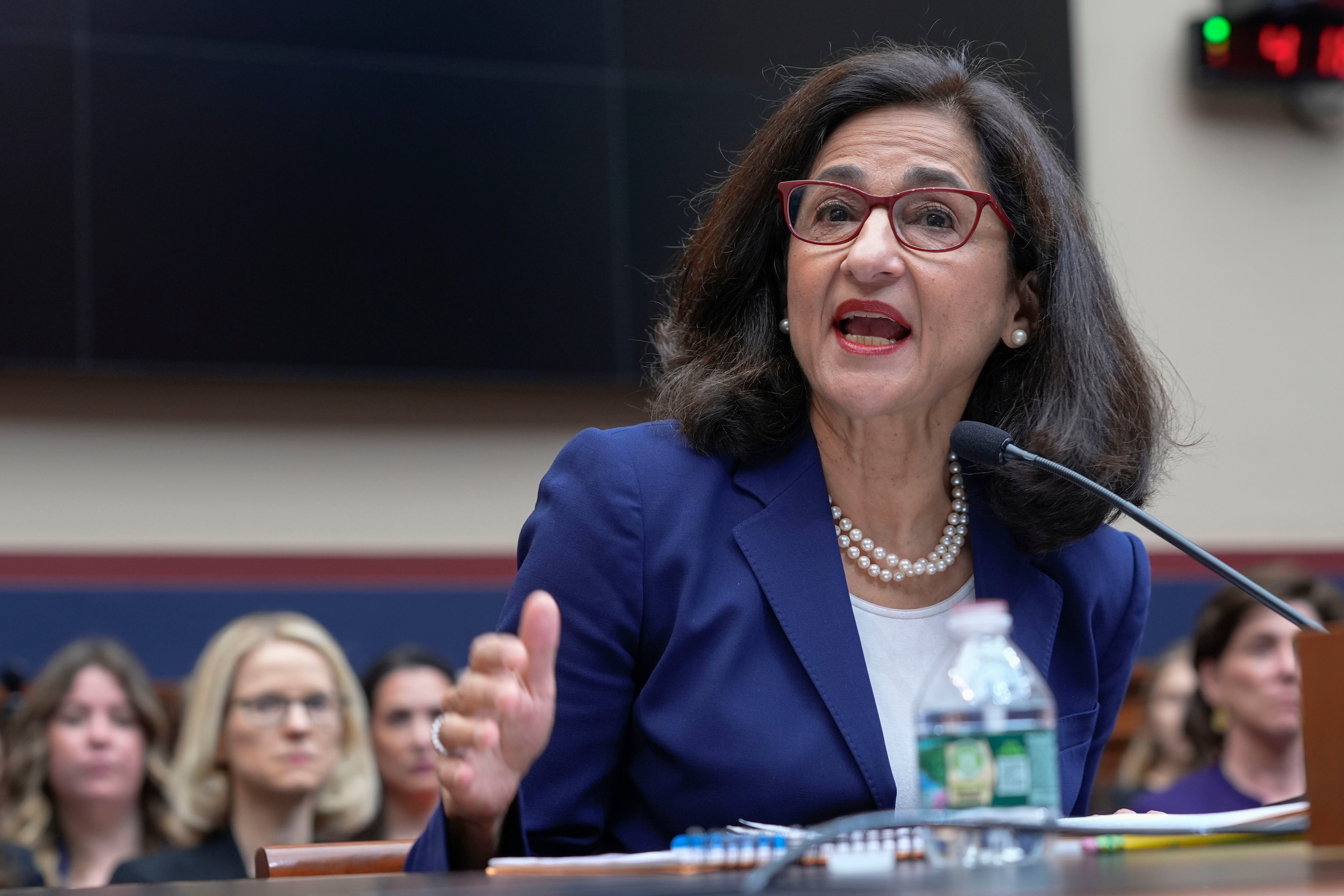 Minouche Shafik, president of Columbia University, has faced heavy criticism since allowing police onto campus to disperse student protesters