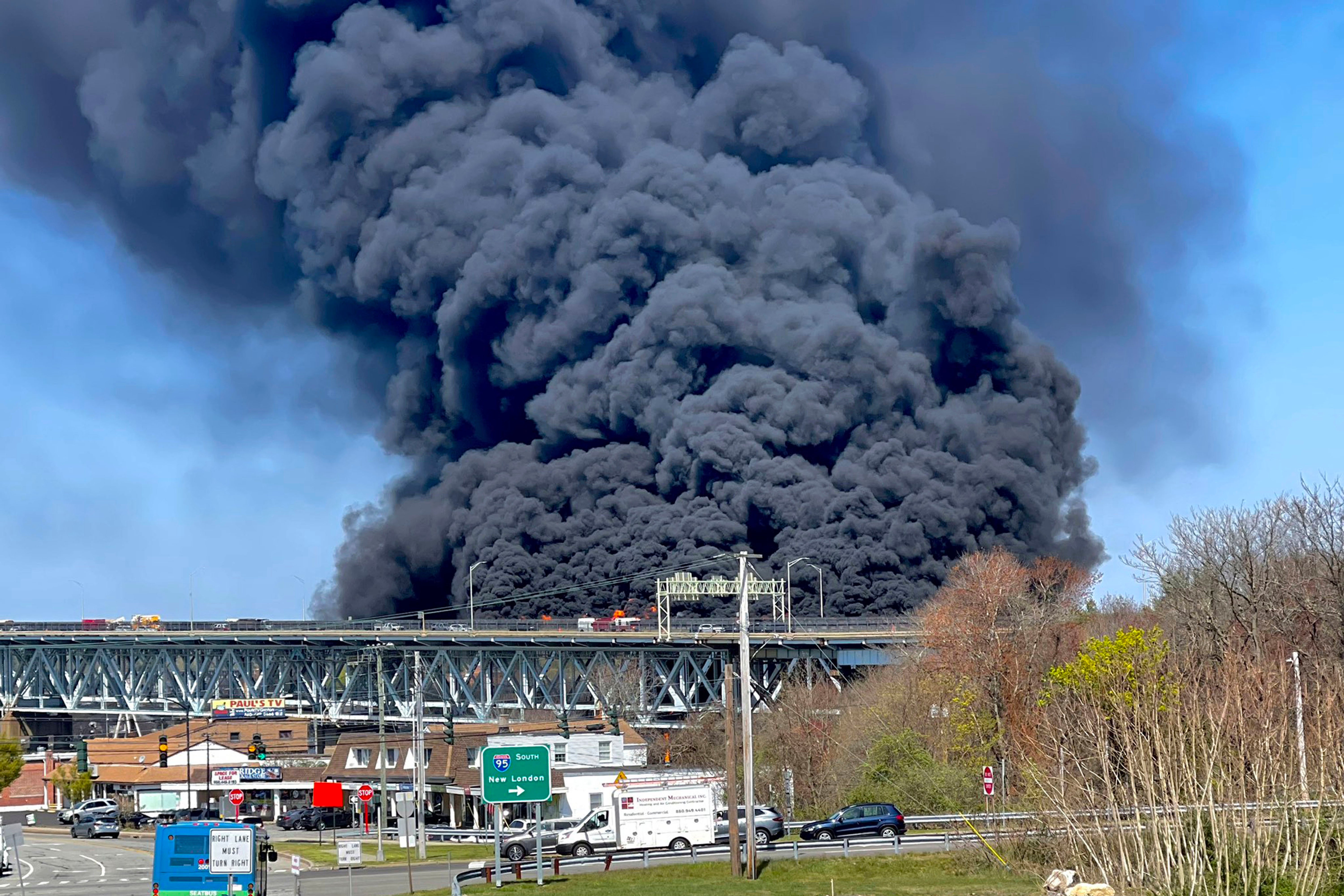 Highway Bridge Fire