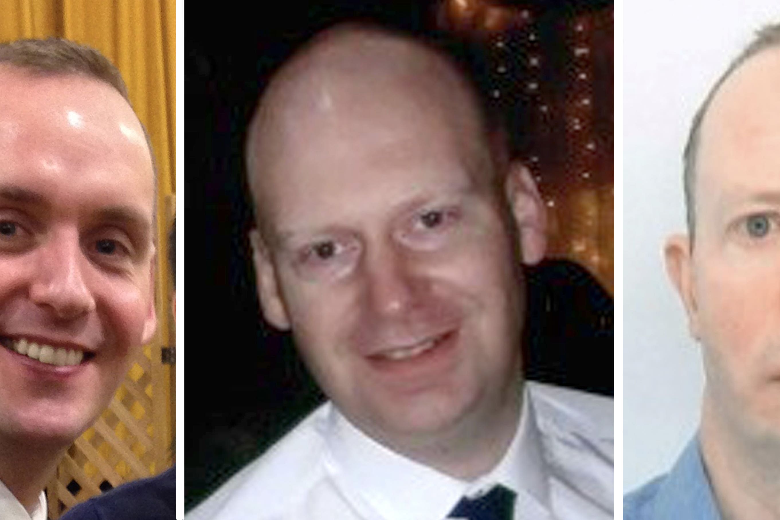 (l to r) Joe Ritchie-Bennett, James Furlong and David Wails died in the Reading terror attacks (Family handouts/PA)