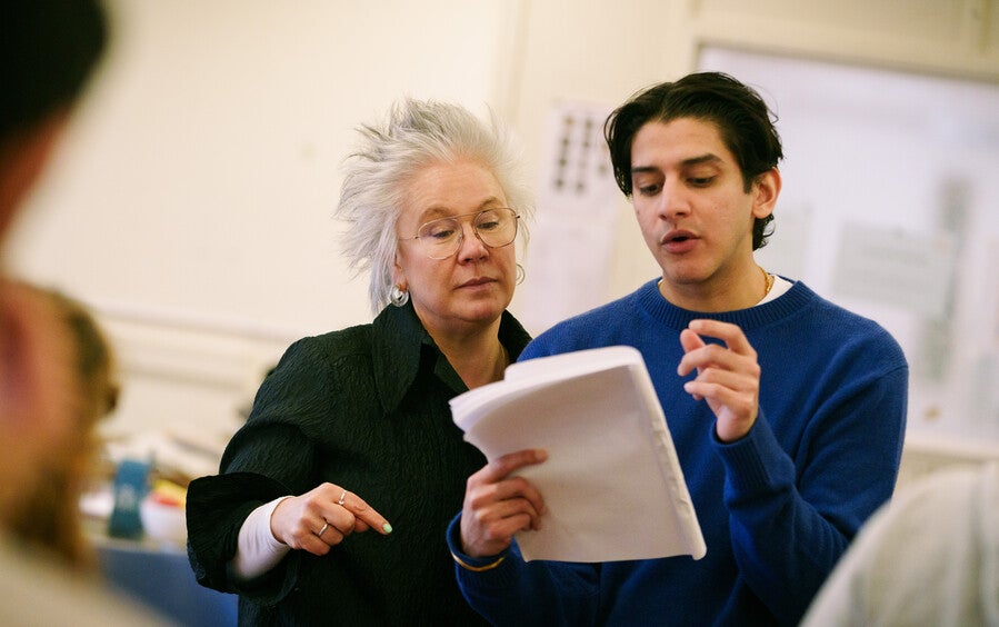 Emma Rice in rehearsals for ‘The Buddha of Suburbia'