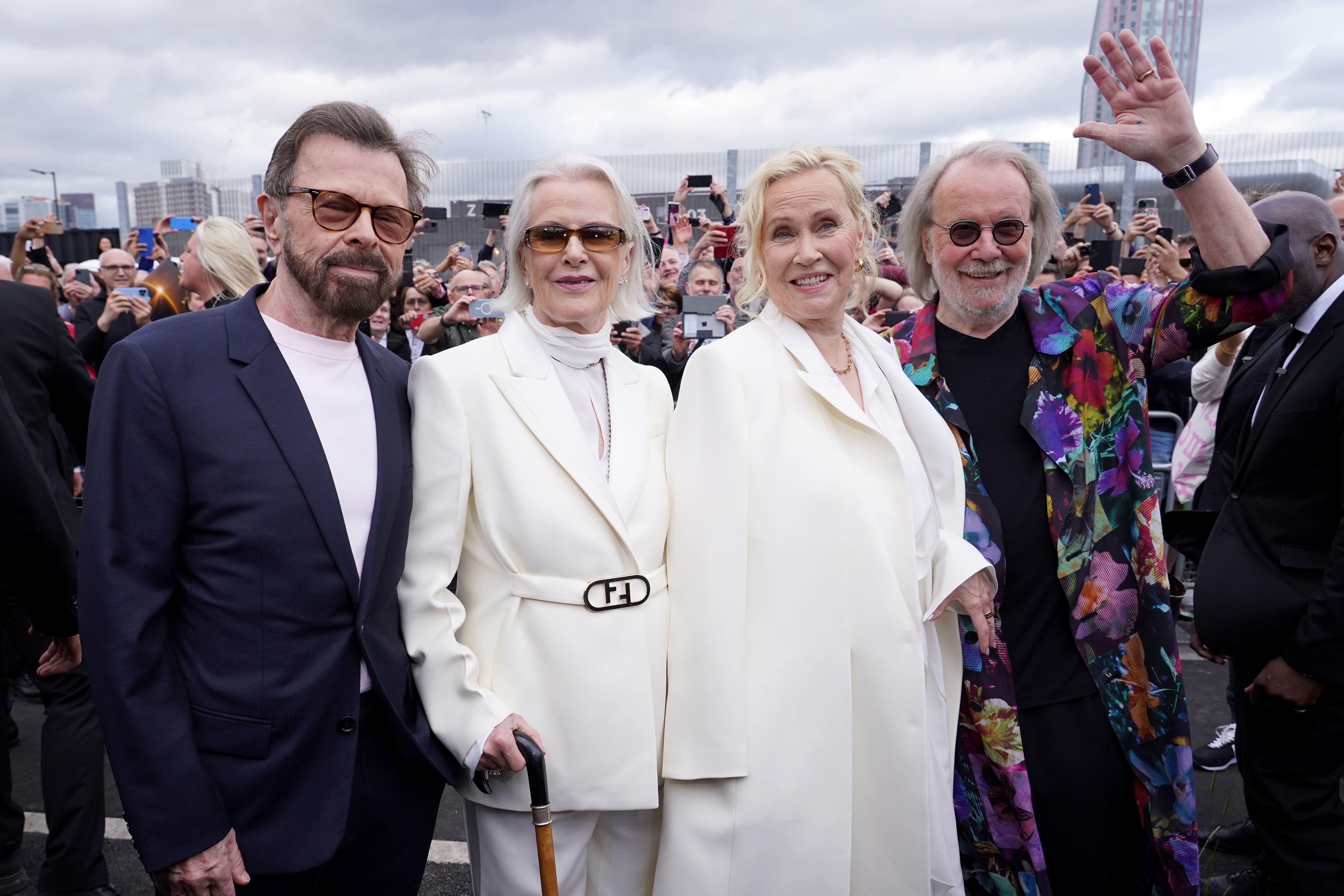 Bjorn Ulvaeus, Anni-Frid Lyngstad, Agnetha Faltskog and Benny Andersson (Ian West/PA)