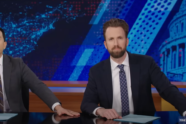 <p>Ronny Chieng and Jordan Klepper discuss Donald Trump’s message to former AG Bill Barr on ‘The Daily Show’</p>