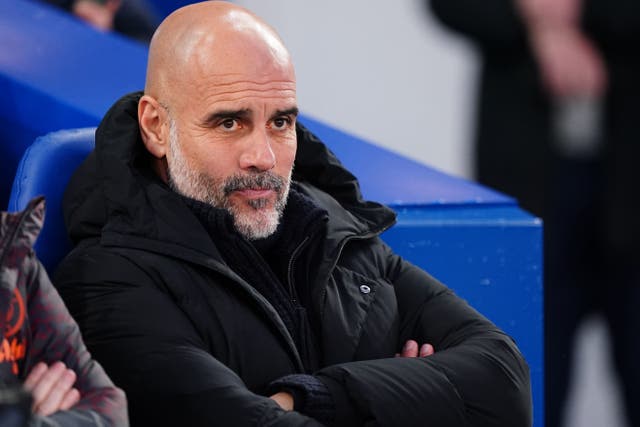 <p>Manchester City manager Pep Guardiola is preparing to face Nottingham Forest (Zac Goodwin/PA)</p>