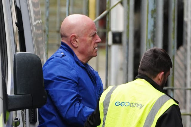 Neil Foden, a former National Union of Teachers official in Wales, arriving at Mold Crown Court, where he is accused of multiple child sex offences (Peter Byrne/PA)