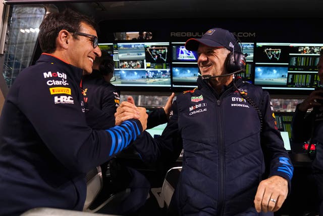 Adrian Newey, right, could leave Red Bull at the end of the year (David Davies/PA)