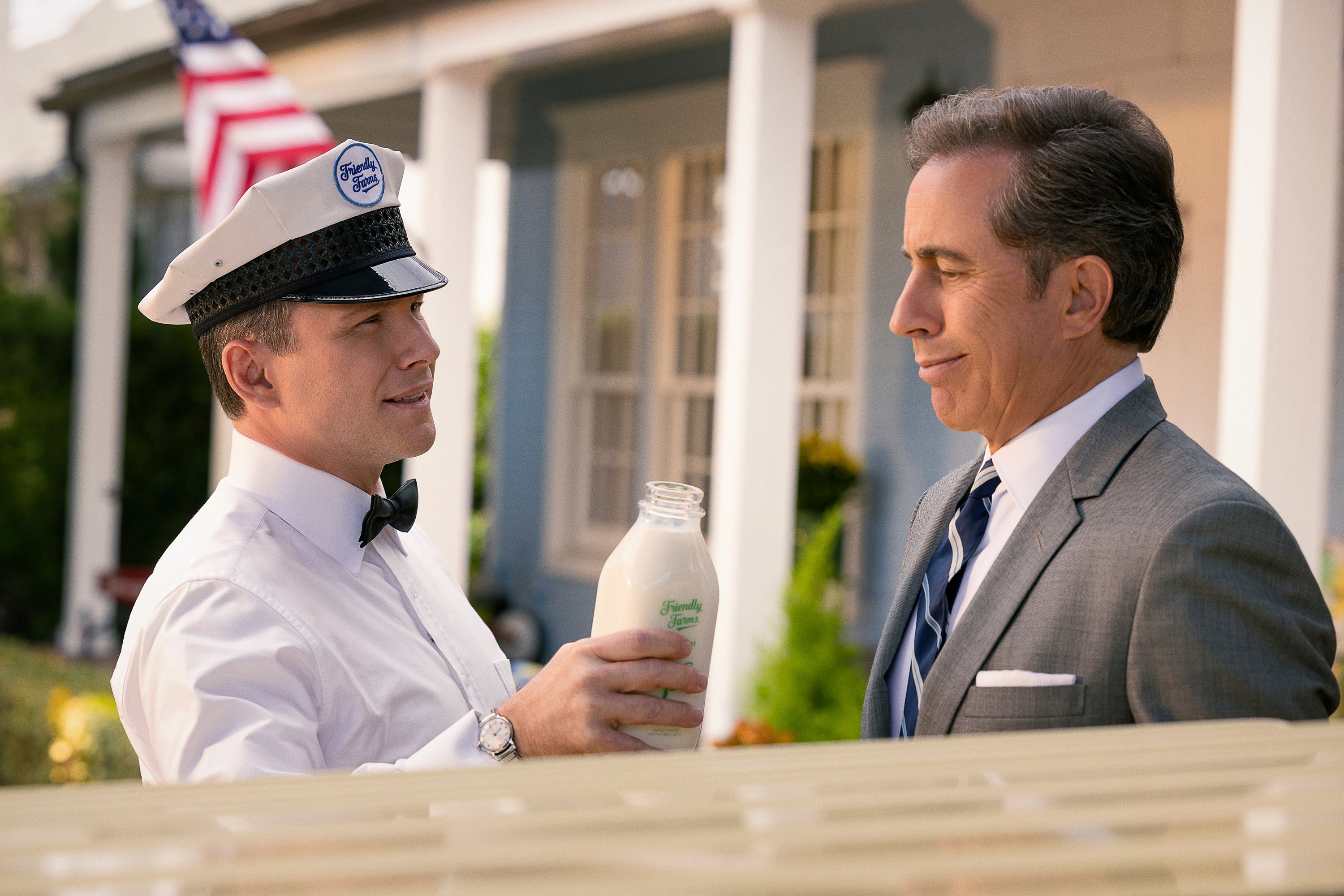 Christian Slater and Jerry Seinfeld in ‘Unfrosted’