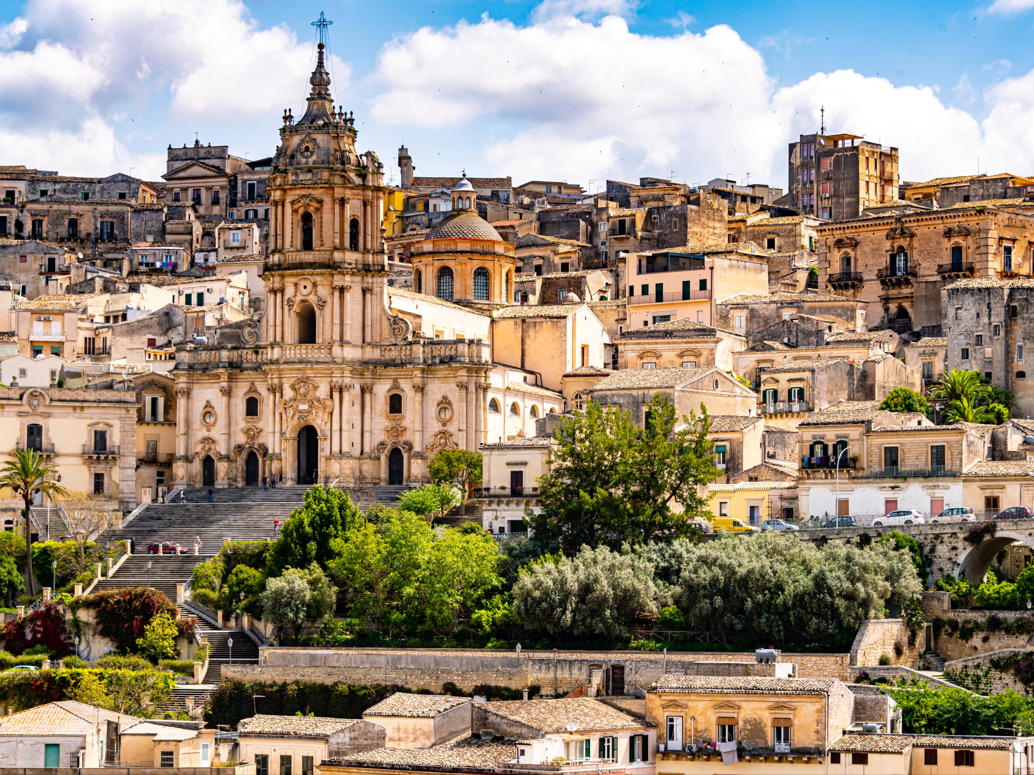 Known for its chocolate, Modica was a town originally all carved into rock