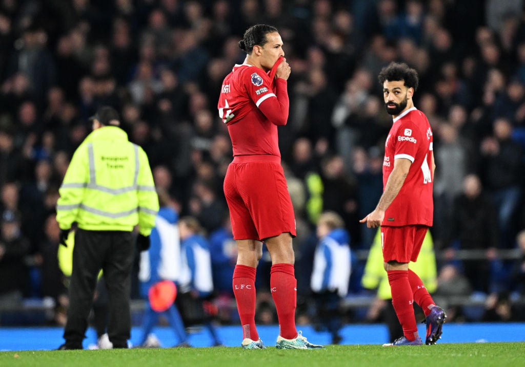 Virgil van Dijk questioned Liverpool’s lack of desire after the 2-0 defeat at Goodison