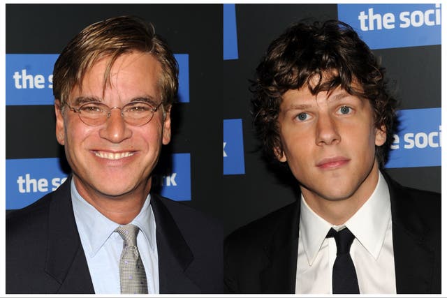 <p>Aaron Sorkin and ‘The Social Network’ star Jesse Eisenberg</p>
