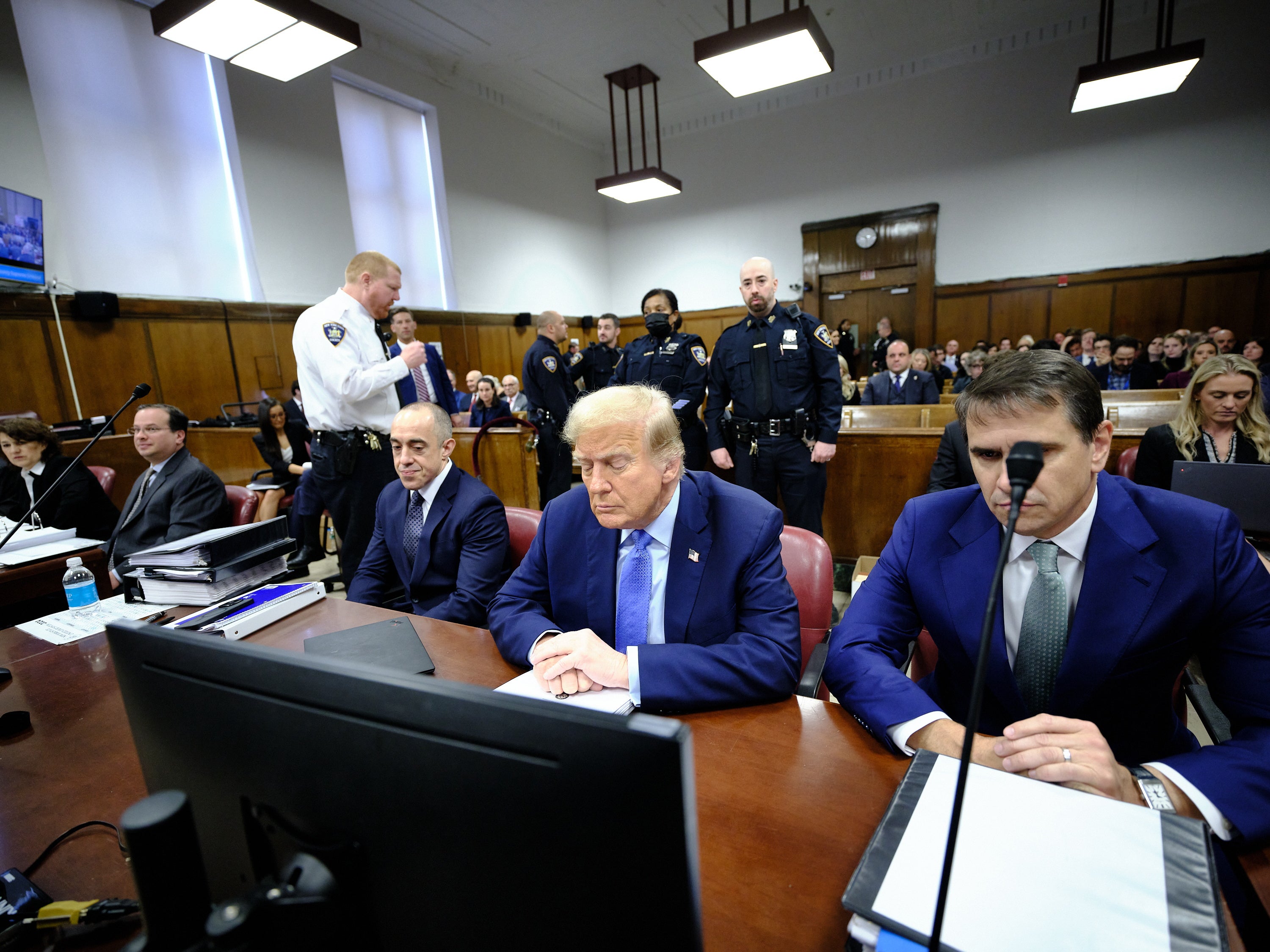 Trump often looks completely spent by the end of a day in court
