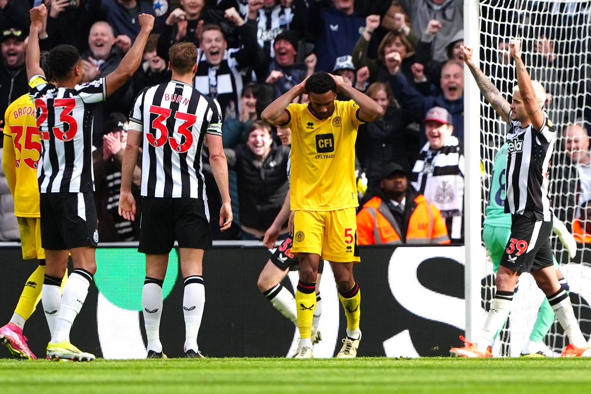 Sheffield United relegated from Premier League following heavy loss at Newcastle