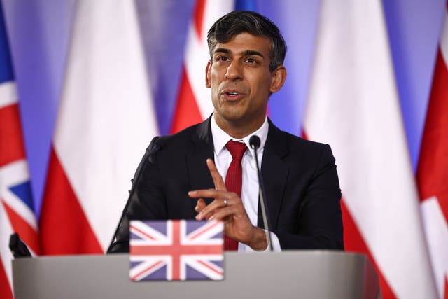 <p>Rishi Sunak is facing pressure to show progress on his immigration policies as a general election looms</p>
