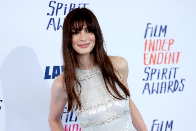 <p>Anne Hathaway attends the 2024 Film Independent Spirit Awards on February 25, 2024 in Santa Monica, California</p>