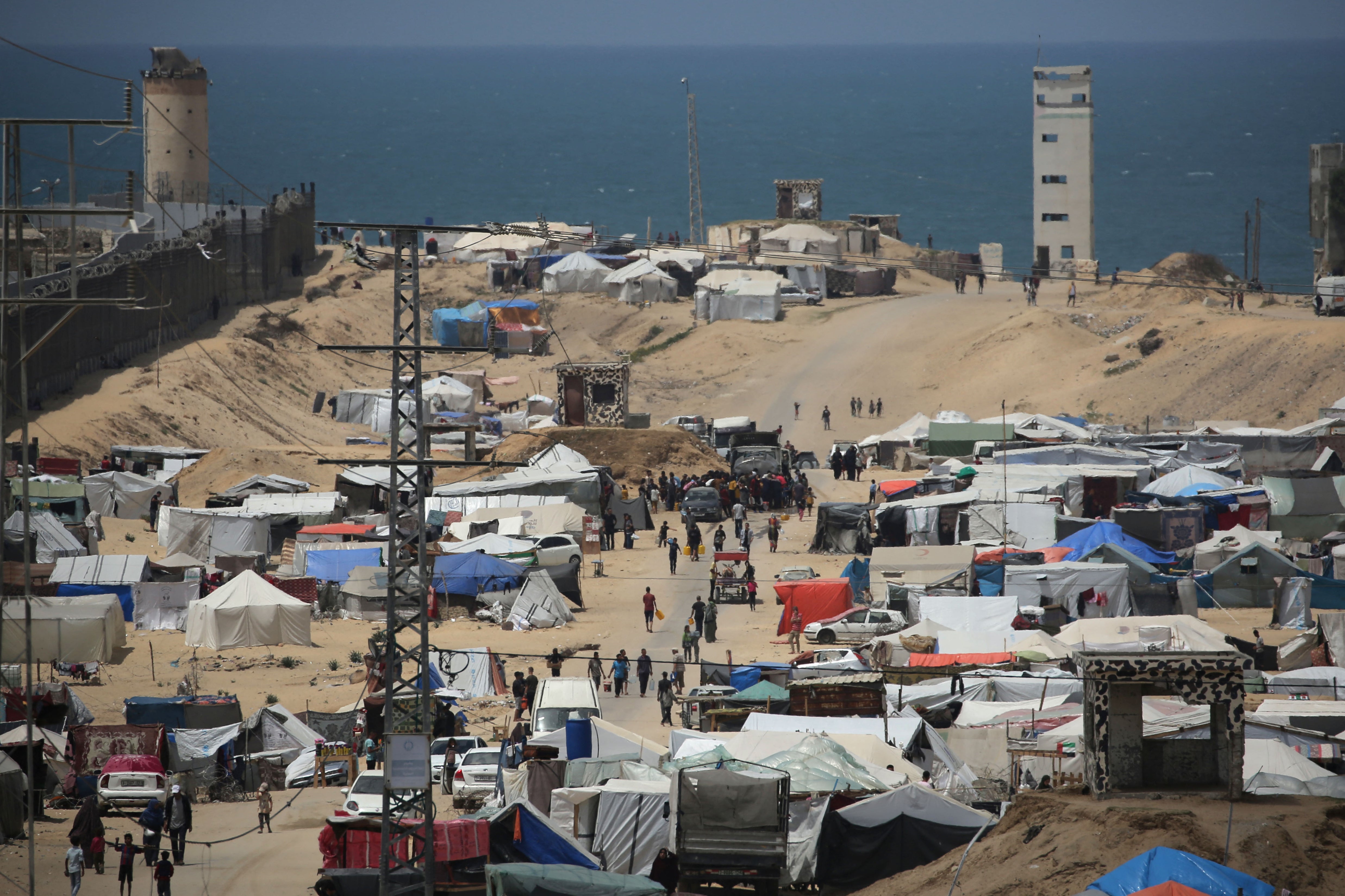 A camp for displaced people in Rafah