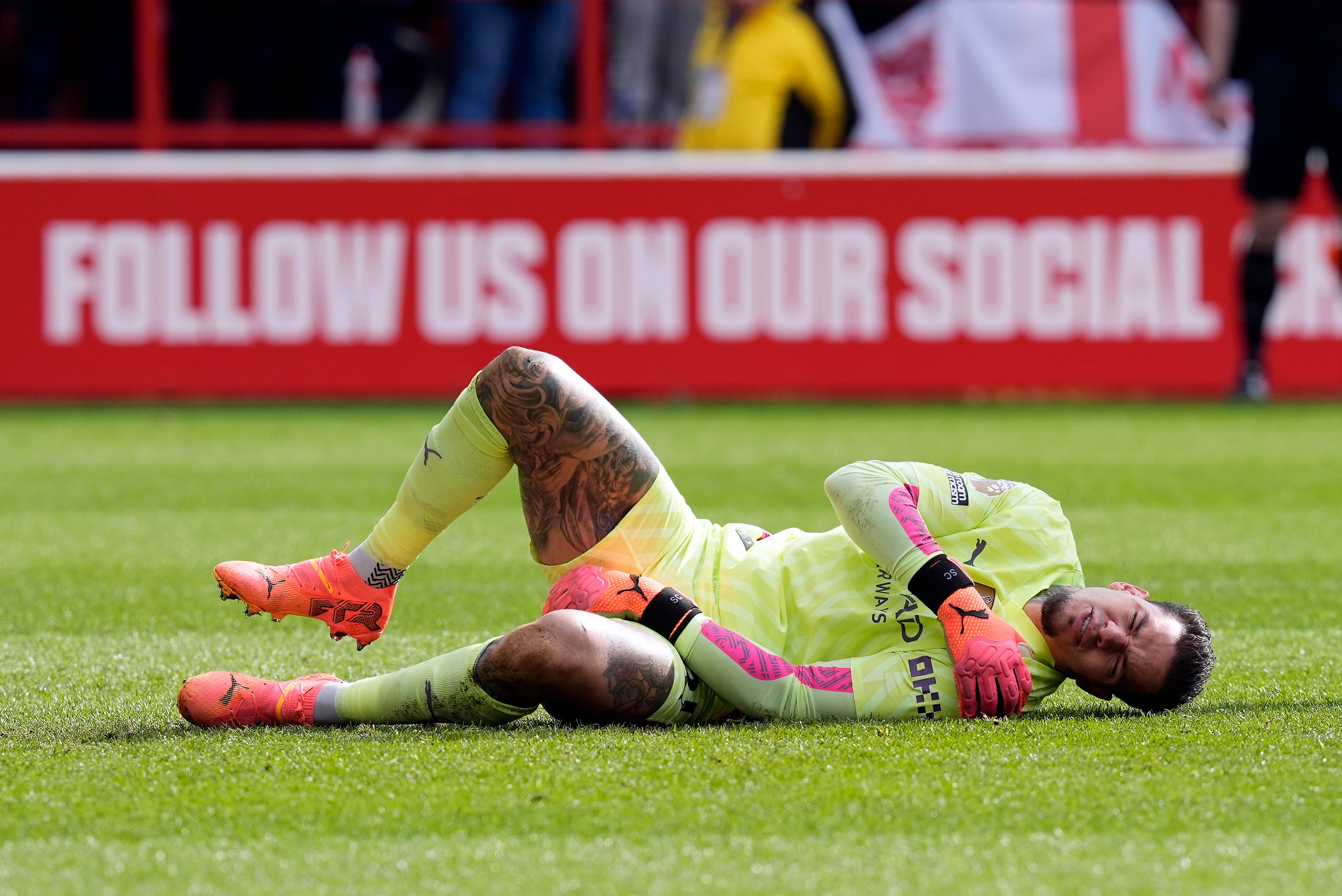 Ederson injury leaves Man City fearing goalkeeper could miss Premier League  and FA Cup double chase | The Independent
