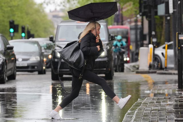 Flood warnings were issued across the UK on Sunday. (Jonathan Brady/PA)