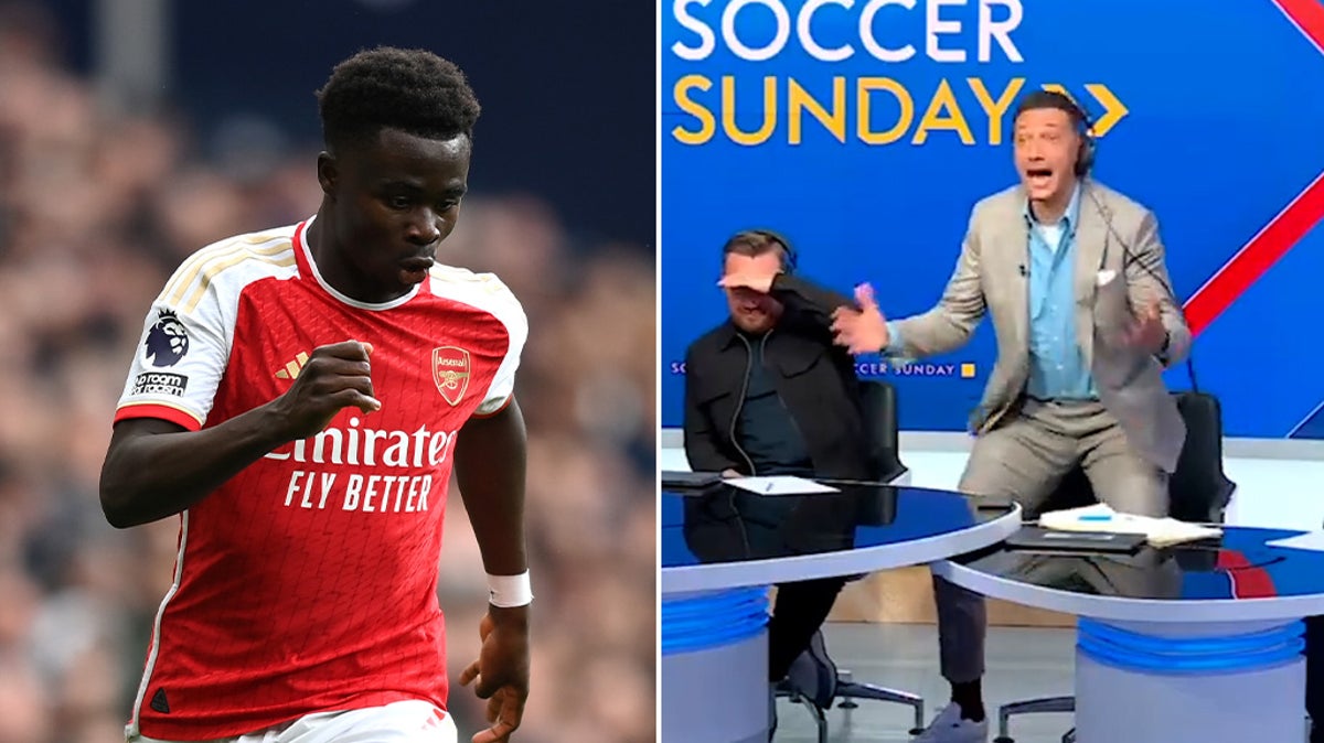 Watch Jay Bothroyd and Jamie O’Hara’s live reaction to Bukayo Saka’s goal that gave Arsenal a two-point lead