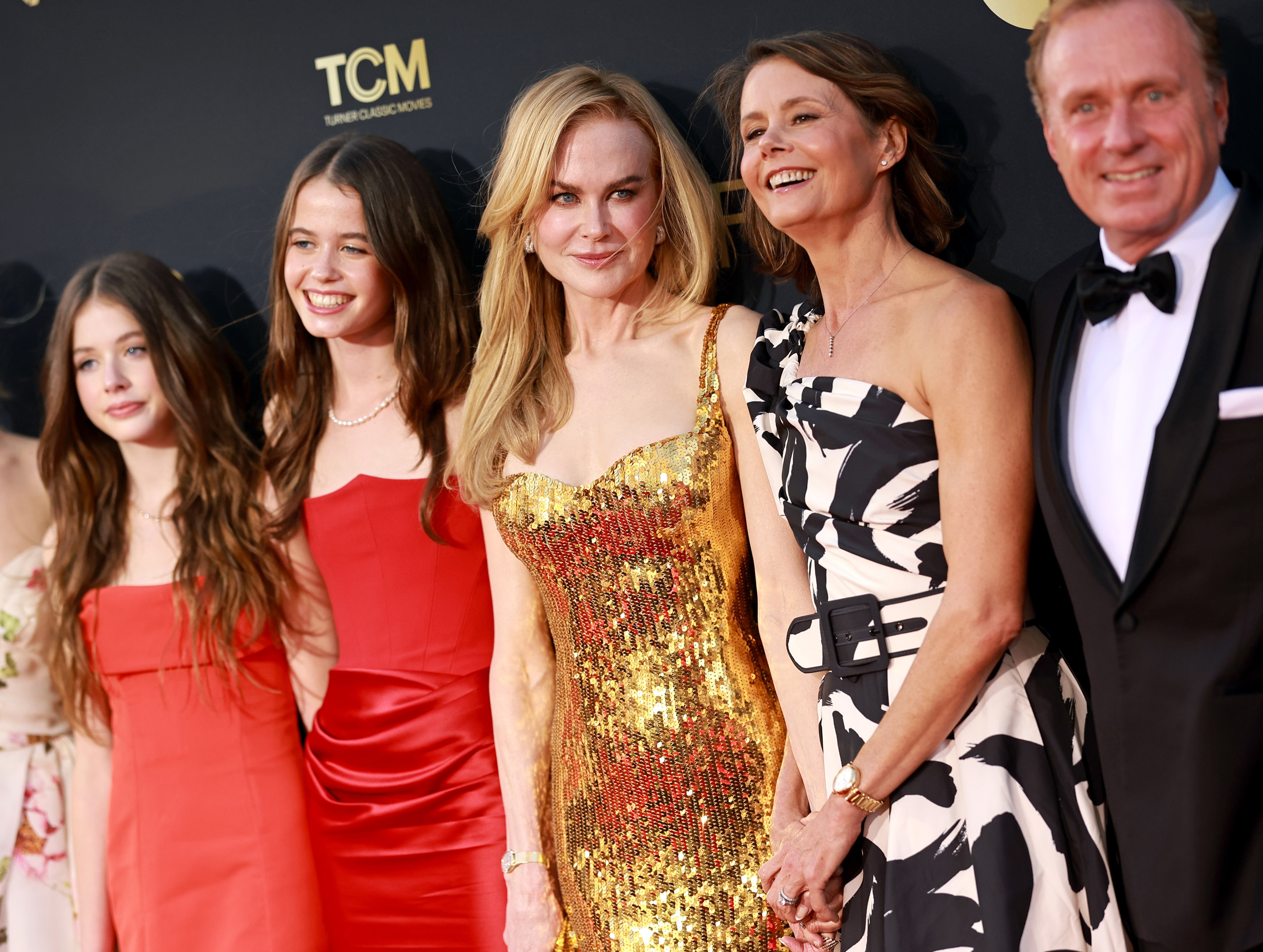 (L-R) Sunday Urban, Rose Urban, Nicole Kidman, Antonia Kidman, and Craig Marran attend the 49th AFI Life Achievement Award Gala Tribute celebrating Nicole Kidman