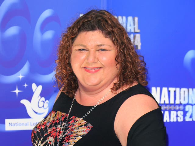 <p>Cheryl Fergison attends the National Lottery Awards at Pinewood Studios on September 12, 2014 in Iver Heath, England</p>