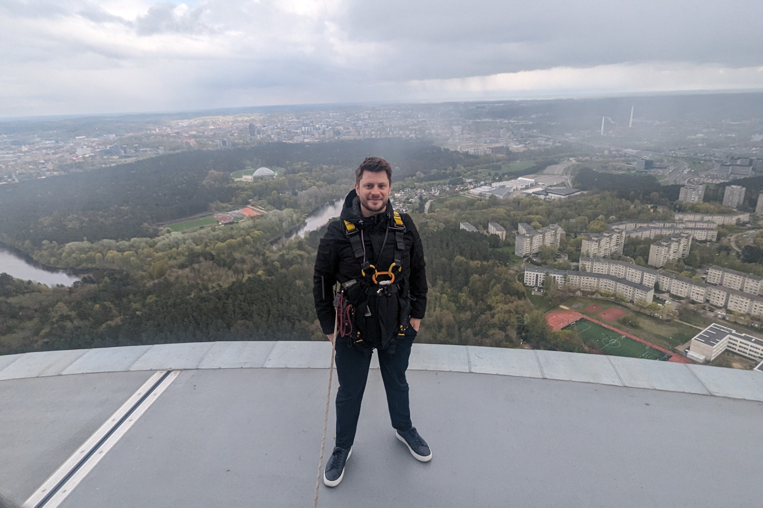 Ed Elliot ventured to the edge of Vilnius TV tower's observation deck