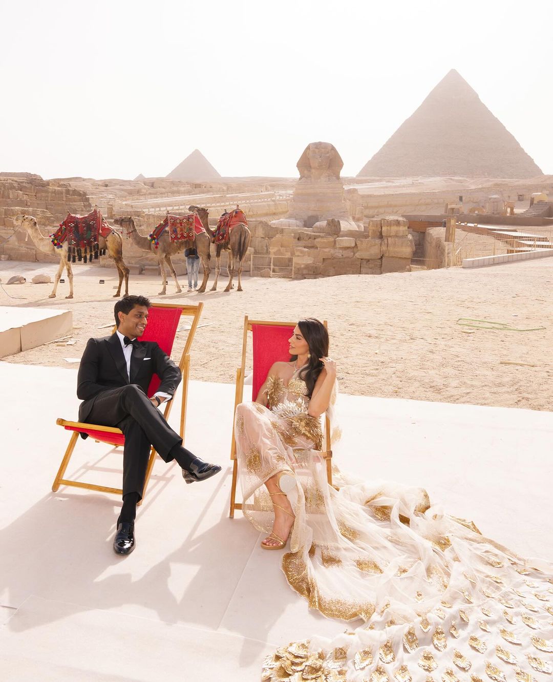 Ankur Jain and Erika Hammond’s wedding celebrations in Egypt