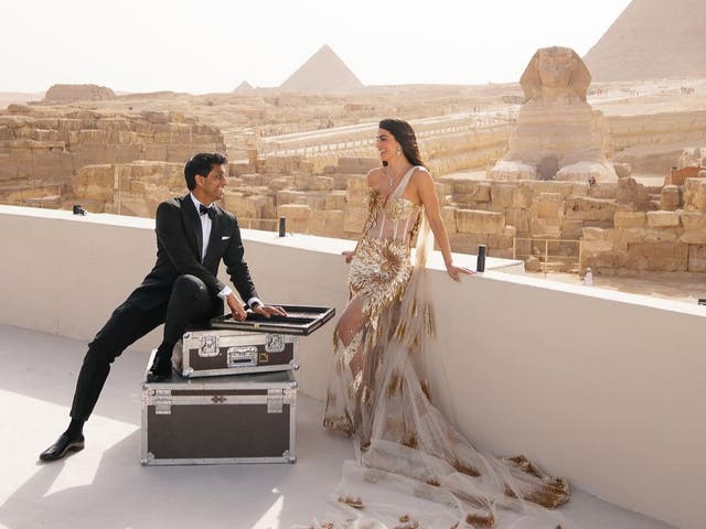 <p>Ankur Jain and Erika Hammond’s wedding in Egypt</p>
