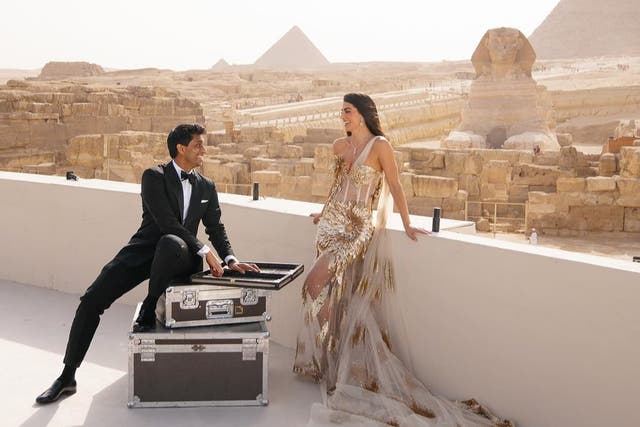 <p>Ankur Jain and Erika Hammond’s wedding in Egypt</p>
