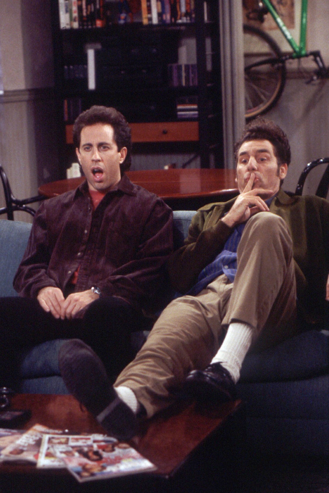 Shock comedy: Jerry Seinfeld and Michael Richards in an episode of ‘Seinfeld’