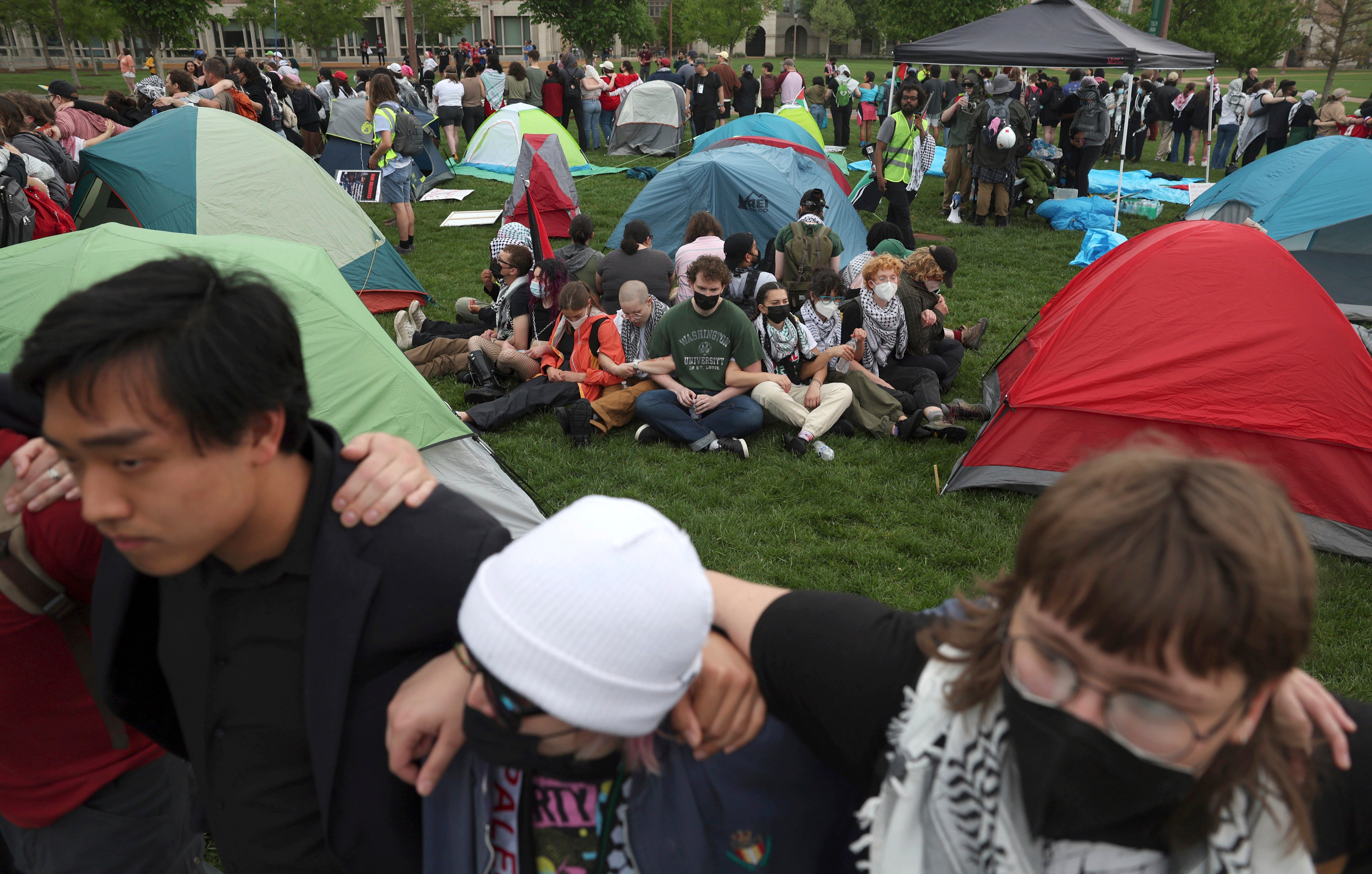 APTOPIX Israel Palestinians Campus Protests
